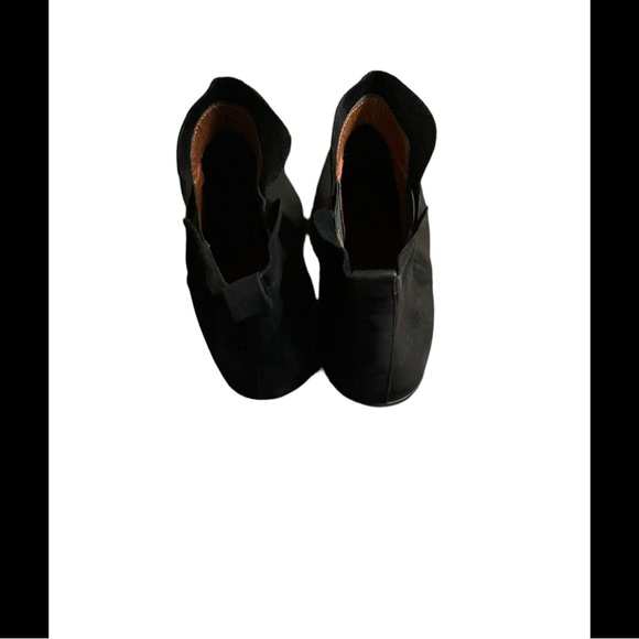 Lucky Brand black booties sz 7.5 medium clog ankle heels black exterior - Picture 6 of 13